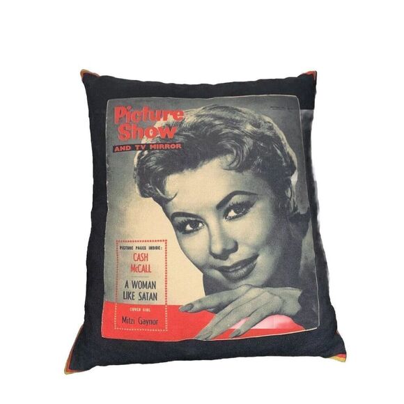 Mitzi Gaynor Picture Show Nostalgic Throw Vintage Look Pillow-18" x 16" TV - Picture 1 of 6